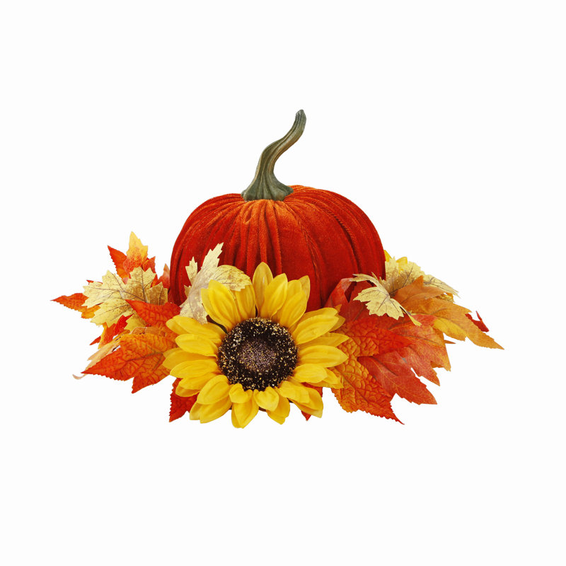 Anneau en velours tournesol citrouille