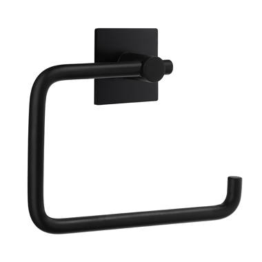 Smedbo BB1230: Beslagsboden Freestanding Toilet Paper Holder w/Spare Holder  - Matte Black