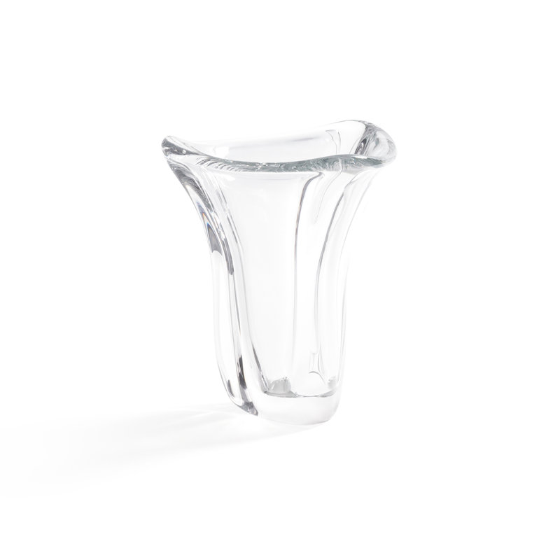 Vase en verre soufflé St. Martin, 9" x 10.75"