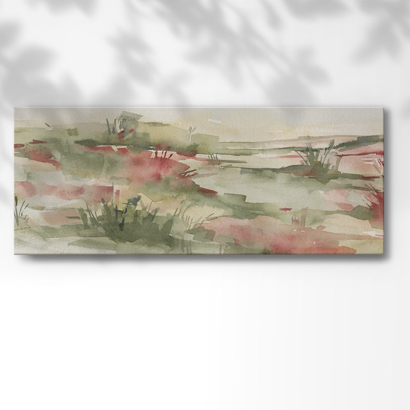 " Rust Grasslands I ", 12" H x 30" W x 1.5" D