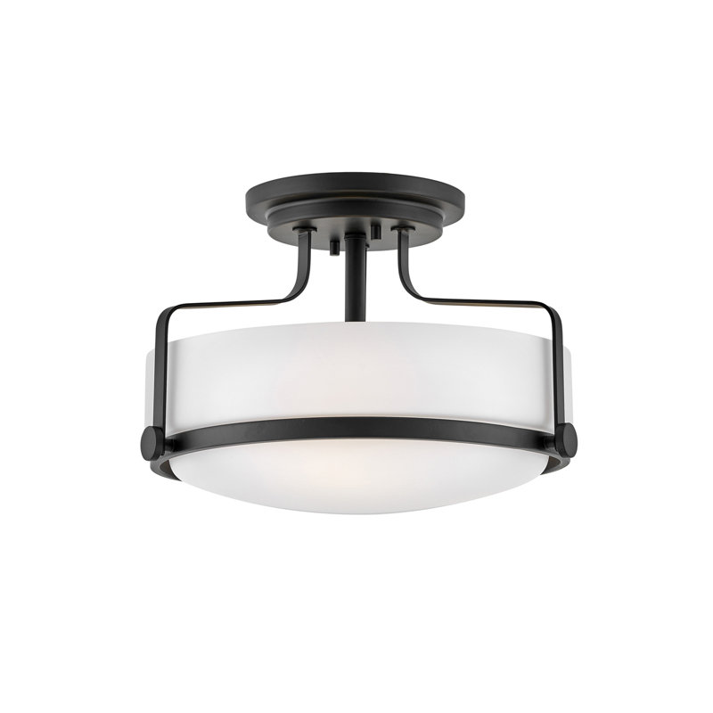 Harper 14.5-in 3-Light Semi-Flush Mount Retro Ceiling Light
