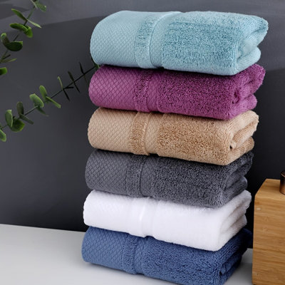 6 serviettes de bain en coton épaissies