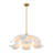 Luminaire suspendu 6 lumières Elsie en laiton chaud