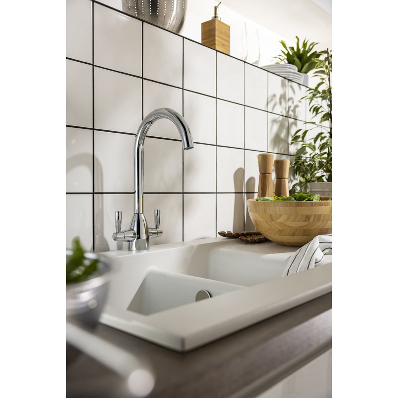 Abode Zermat Dual Lever Kitchen Mixertap, Chrome