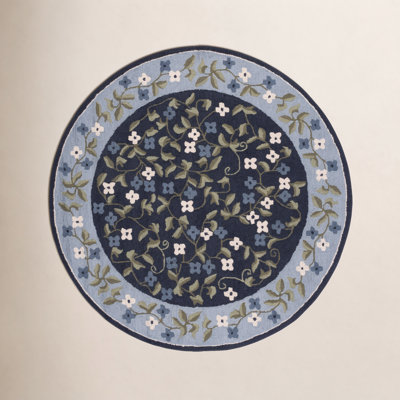 Hand-Tufted Wool Floral Outdoor Rug