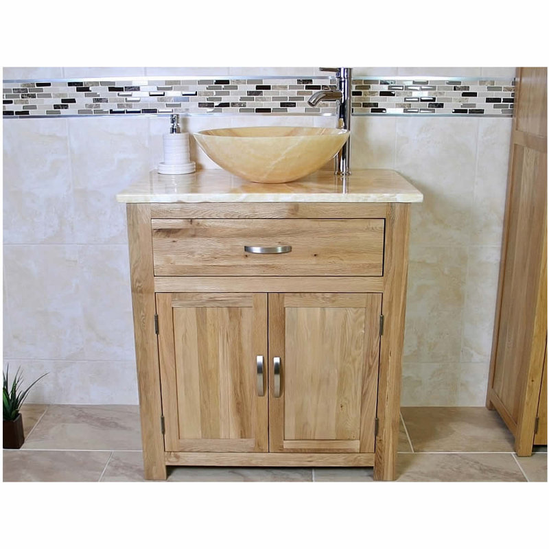 Dehaven 750mm Single Bathroom Vanity with Vessel Stone Basin