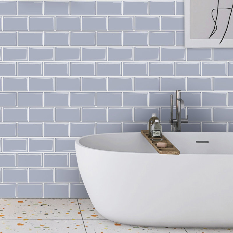 30cm x 30cm Wallpaper Tile, Light Blue