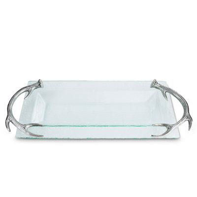 Plateau de verre oblongue Antler