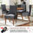 Modern Linen Fabric Kitchen Side Chair,  Dining Chair（Set Of 4）-907506183-907506424