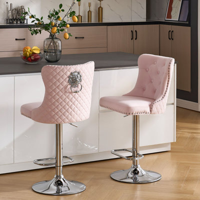 Tabouret de comptoir pivotant à hauteur réglable avec structure en métal