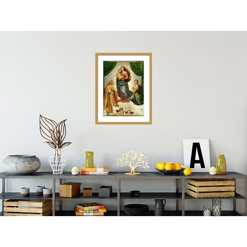 «The Sistine Madonna» par Raphael, impression giclée sur cadre, H 29,5 po x l 23,26 po