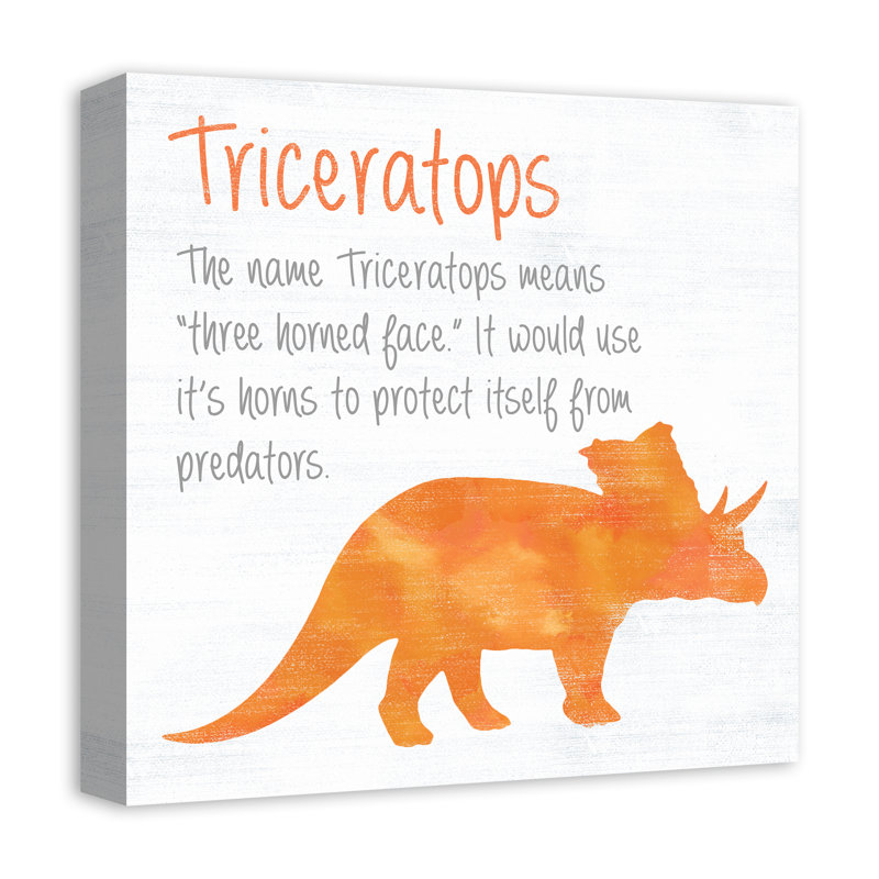 Art sur toile tricératops facts Mcallier
