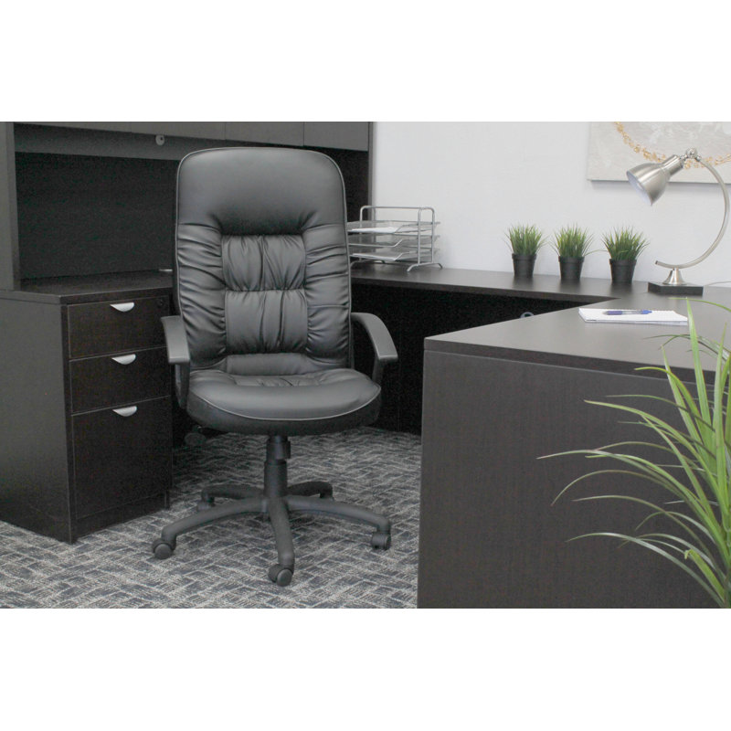 Ergonomic Vinyl Executive Chair, Spring