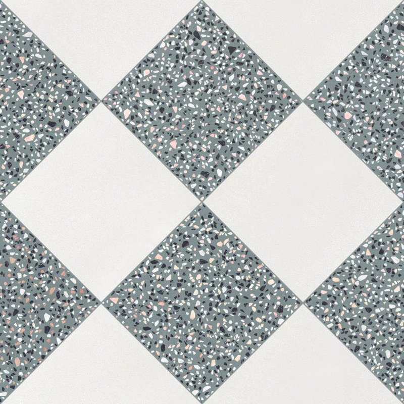 Carreau de sol en porcelaine mate 24 po x 24 po Terrazzo 2.0, Damier # 10