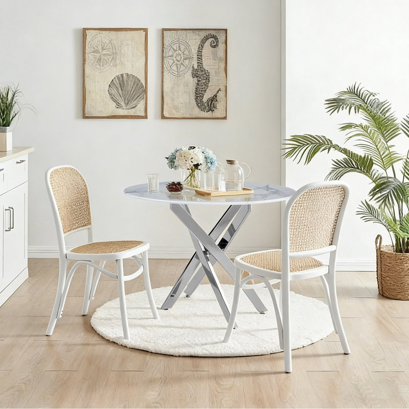 Table ronde moderne en verre