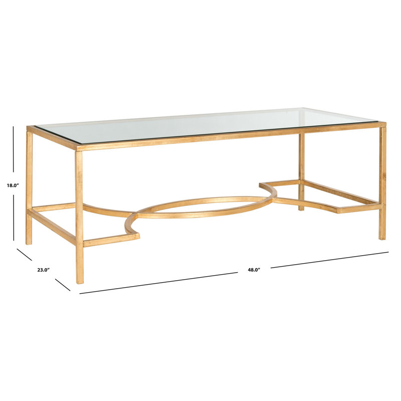 Table basse à 4 pieds Lystra, Or