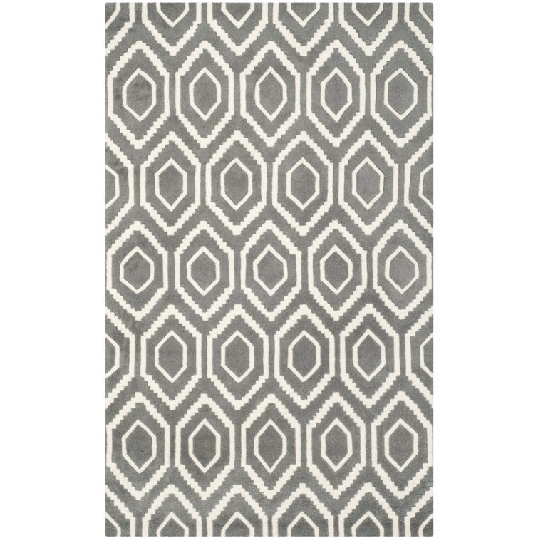 Deedie Hand Tufted Wool Geometric Rug