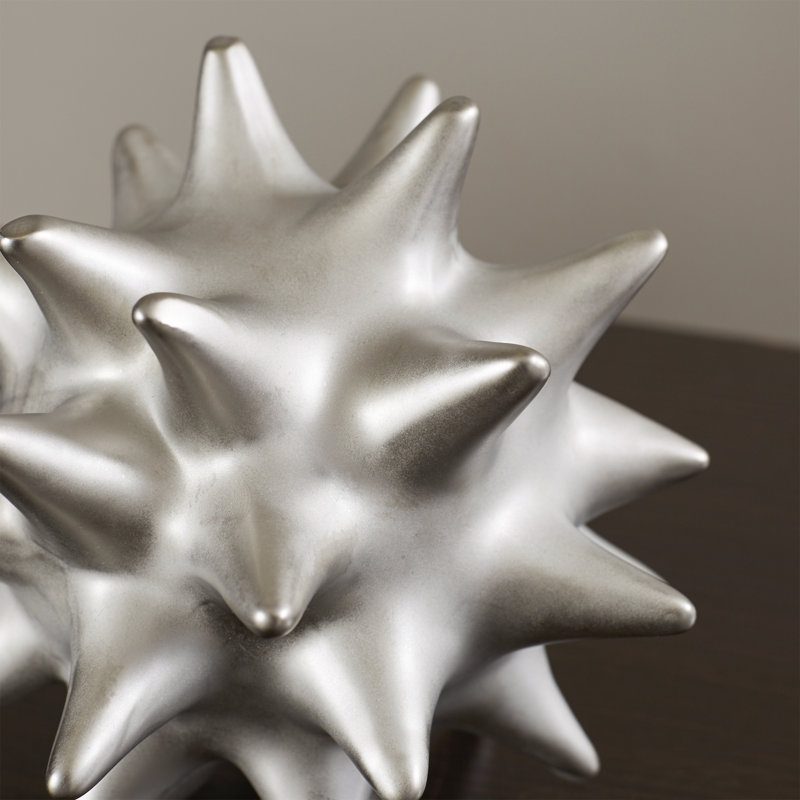 Urchin, 7" H x 7" W x 7" D, Antique Gold