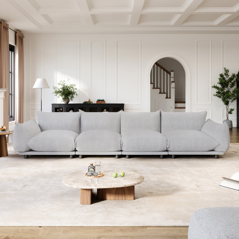 Canapé modulaire à 4 places Liggitt, Gris