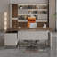 Modern Light Luxury L-Shaped Electric Height-Adjustable Executive Desk-2332041-2332040