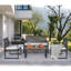 Ensemble de meubles de patio 4 pièces avec balcon et véranda-256194904