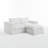 Boneless 3 - Piece Upholstered Chenille Modular Sectional Sofa with Removable Ottoman– Fully Compressed, No Assembly Required-1815073925