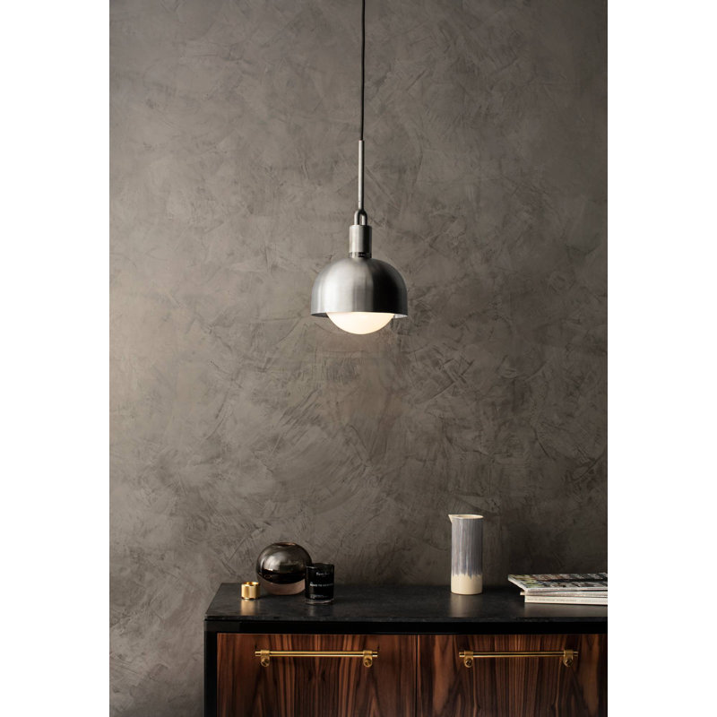 Dome Pendant Shade, 5.91" H x 9.84" W x 9.84" D, Gun Metal