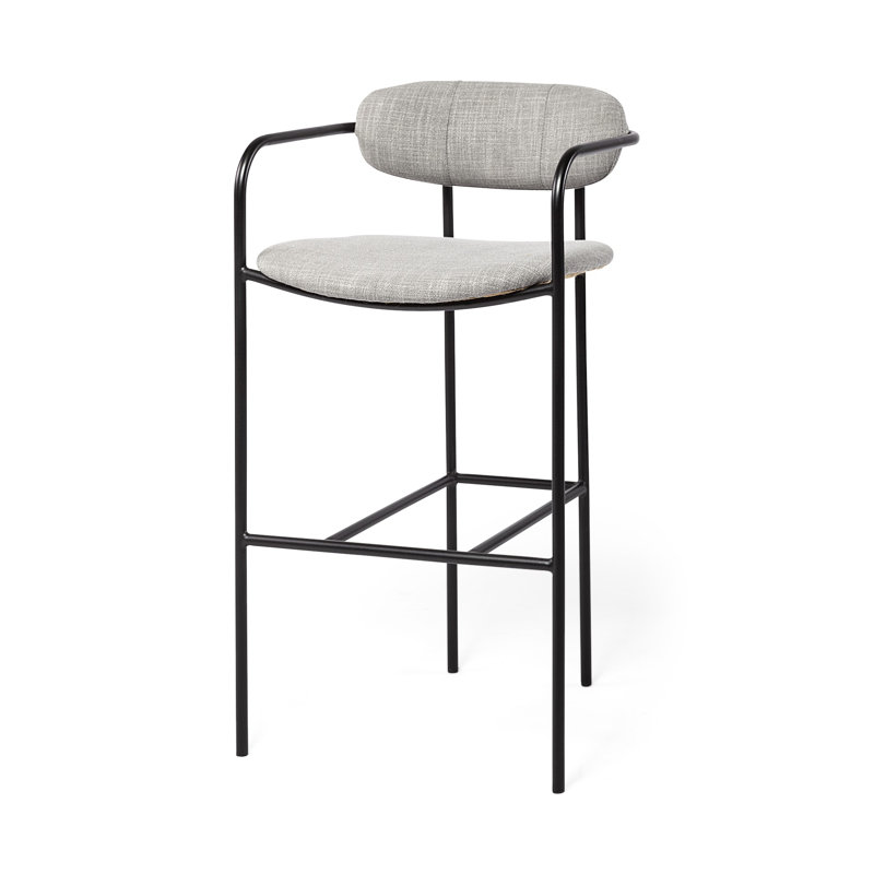 Tabouret en tissu Biélorussie, Gris bronze, Très grand (siège d'une hauteur de 39,76 po), Gris
