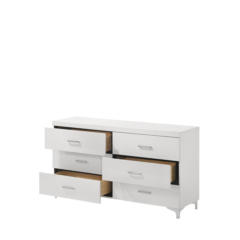 Commode double 6 tiroirs l 58 po Aziel