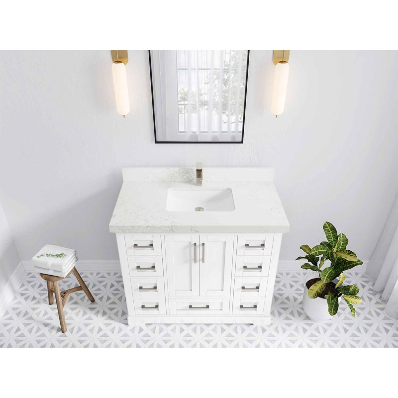 42'' Single Bathroom Vanity with Top, Empira