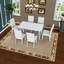 L'ensemble de repas comprend 6 * chaises de couleur beige clair et des pieds en bois d'hévéa de couleur blanche et 1 * table de couleur gris clair avec 7 pièces au total