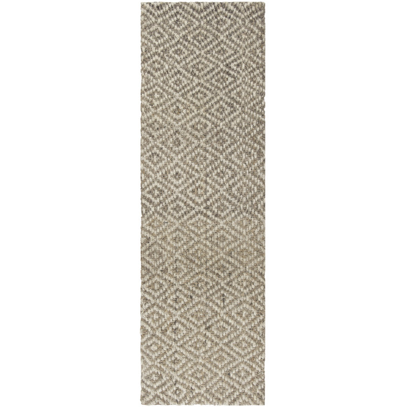 Dequavion Natural Fiber Hand Loomed Jute & Sisal Geometric Rug, Runner 2'6" x 8'