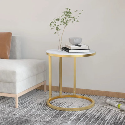 Slayden Glass Top Frame End Table