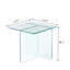 Table de chevet transparente - aucun assemblage requis, coffre-fort pour une utilisation quotidienne, bureau latéral, compact, élégant et fonctionnel