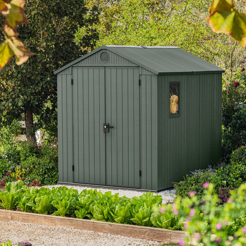 Keter Darwin 6 ft. W x 8 ft. D Apex Outdoor Garden Shed