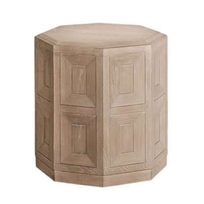Kizie Accent Side End Table, Brown Wood, Rectangular 20 Inch