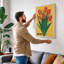 Amsterdam Tulips Botanical 1 Piece Wrapped Canvas Wall Art-589079714-589079716
