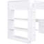 Lit mezzanine simple blanc avec bureau et tablettes - construction en bois massif pour une durabilité inégalée et une utilisation efficace de l'espace