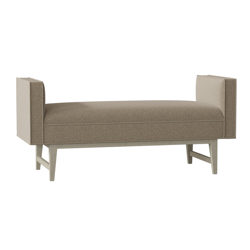 Luna Upholstered Bench, Linen (3155 72), French Oak