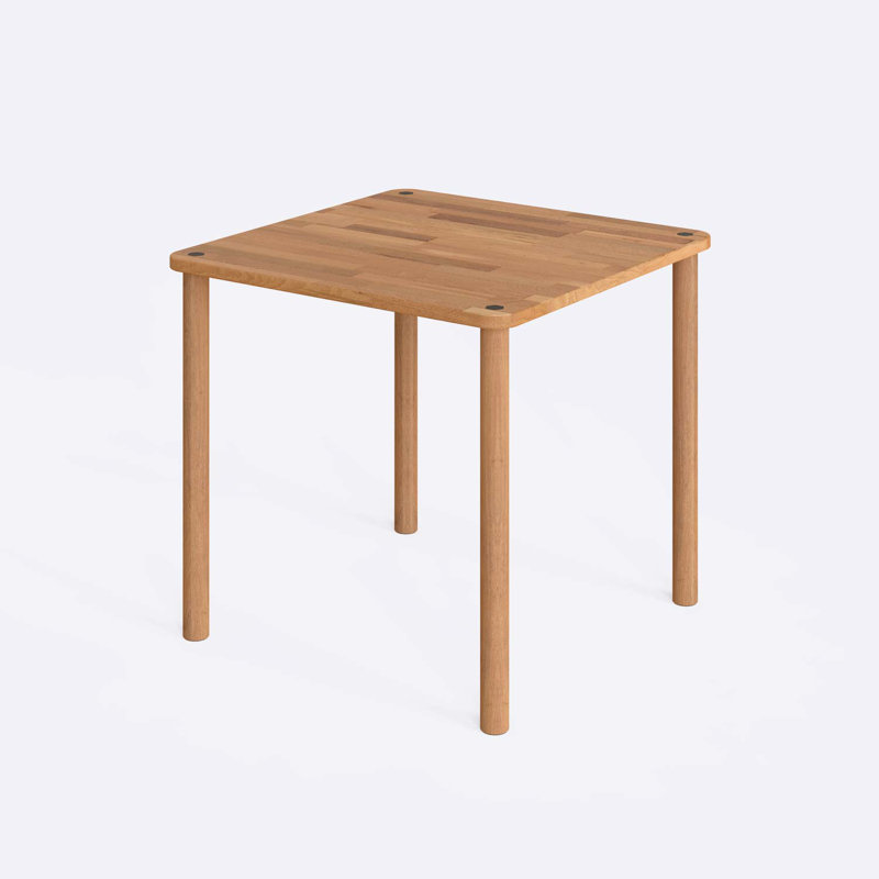 Soho Square Dining Table, Solid Beech Wood Modern Dining Table for Kitchen and Dining Room