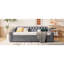 Lit de jour simple gris rembourré avec ports et rangement - Élégante pièce à coucher moderne incontournable-814300498