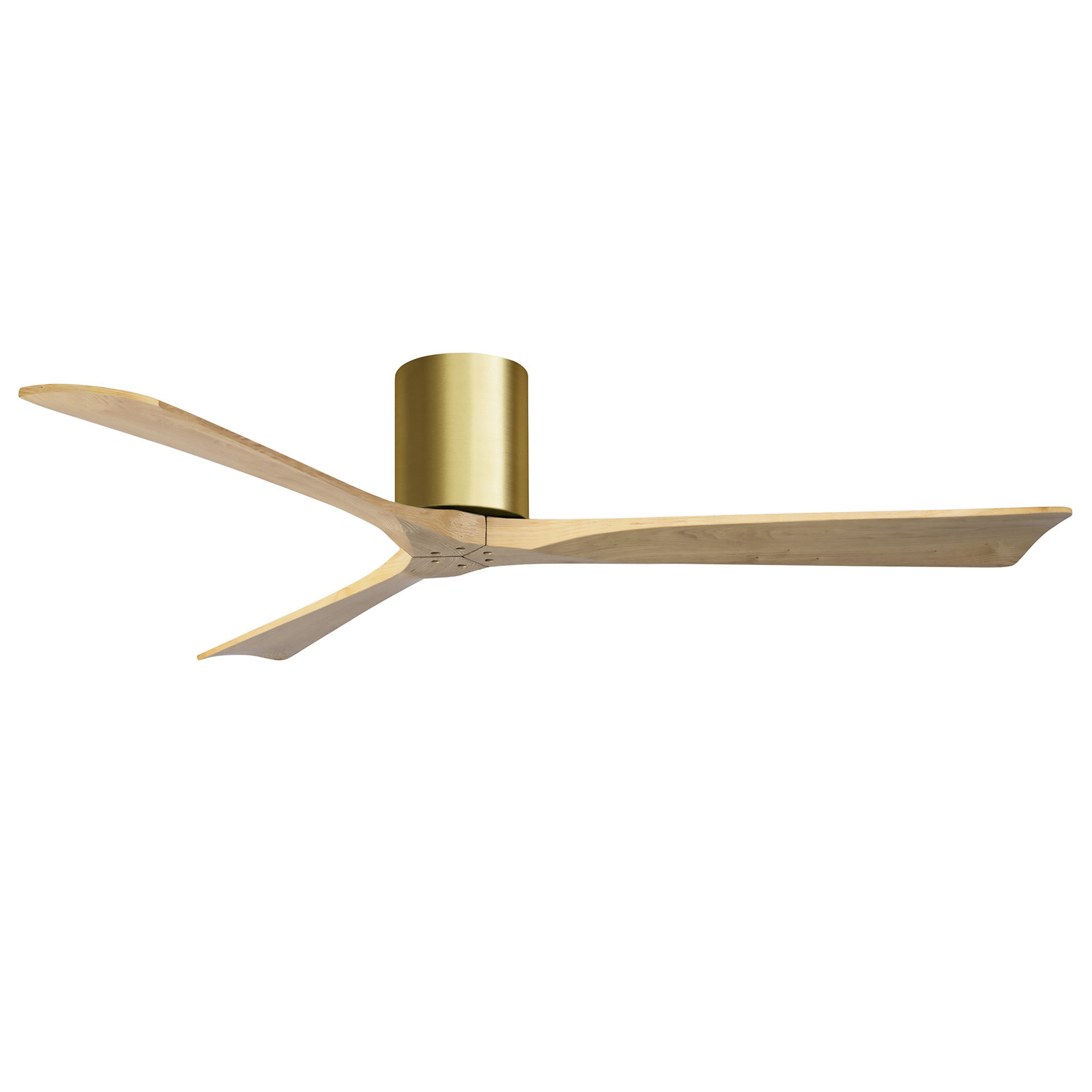 Olivier 3 Blade Ceiling Fan, Brushed Brass, Light Maple Tone, 60"