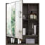 Armoire à pharmacie murale avec miroir pour salle de bain, gris-2127507579