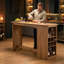 Table de bar 63 po de long avec rangement pour bouteilles de vin intégré