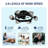 25.8''  Industrial Ceiling Fan With Remote Control ,5 Abs Blades Small Size Ceiling Fan For Living Room, Dining Room, Bedroom, Family Room, Matte Black ,6 Pcs*E26 (Does Not Include Light Bulbs)