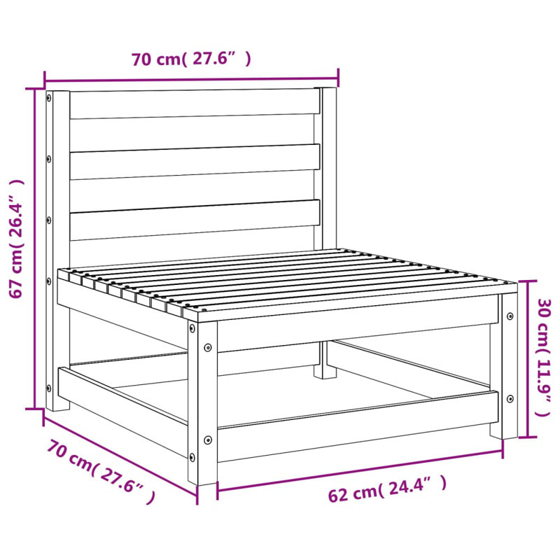 Lucus 70cm Wide Outdoor Rectangle Patio Sofa