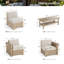 Rattan 6 - Person Seating Group with Cushions