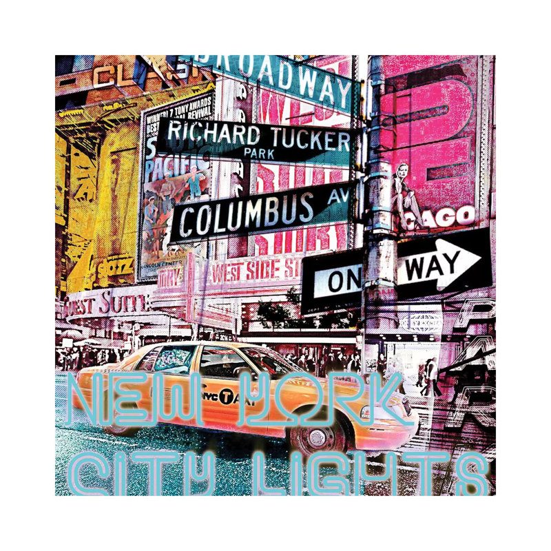New York City Lights by Luz Graphics - Wrapped Canvas Print, 93.98 cm H x 93.98 cm W x 3.175 cm D