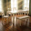 Ensemble de table à manger 6 pièces avec banc, ensemble de table à manger en bois pour 6 personnes, ensemble de table à manger moderne pour 6 personnes pour la salle à manger, cuisine, gris et blanc deux tons