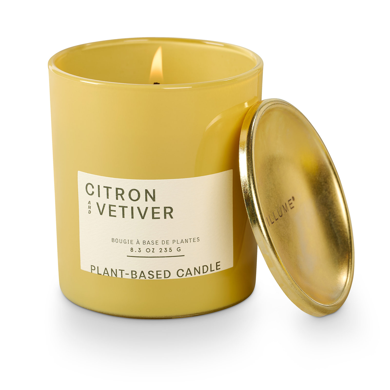 ILLUME Verde Ceramic Candle, Lidded Jar